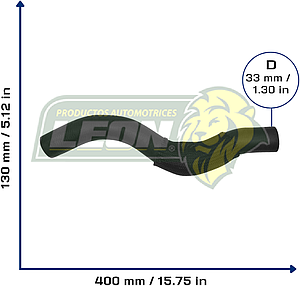 MANGUERA RAD. SUP. NISSAN SENTRA B16 L4 2.0L 07-12 (C/FORRO) (21501ZJ71B) Ø: 33 mm, L: 100x400 mm, LONGITUD: 420 mm
