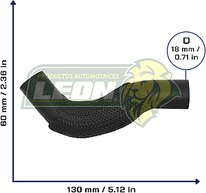 MANGUERA REFRIG. NISSAN SENTRA B15 L4 2.0L 00-02 (TUBO A CALEFACTOR) (140565U006) Ø: 18 mm