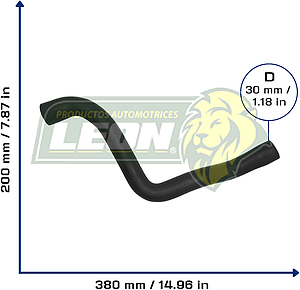 MANGUERA RAD. SUP. FORD FOCUS L4 2.0L 09-13 (3M5H8260EK) Ø: 30 mm, L: 170x440 mm, LONGITUD: 50 mm