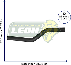 MANGUERA RAD. SUP. TOYOTA AVALON 3.0L 97-04 (1657120020, 1657120030, 1657120080, 165710P130) Ø: 32 mm, L: 80x550 mm, LONGITUD: 570 mm