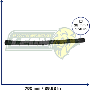 MANGUERA RAD. (52430) Ø: 38 mm, L: 760 mm