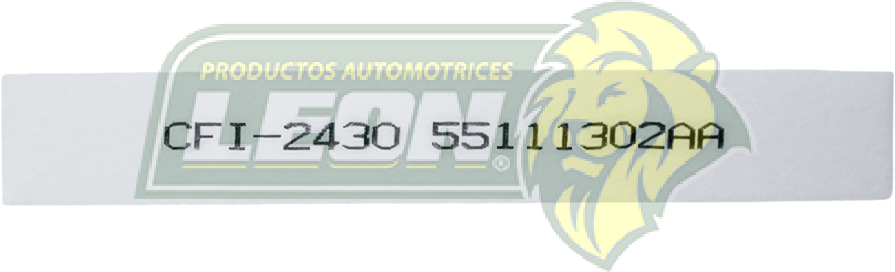 FILTRO DE CABINA JEEP WRANGLER 12-17 V6 3.6L (2 pzas.)