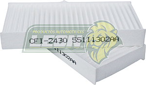 FILTRO DE CABINA JEEP WRANGLER 12-17 V6 3.6L (2 pzas.)