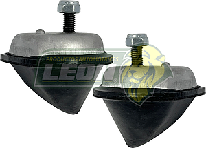KIT TOPE SUSPENSION HORQUILLA-CHASIS NISSAN PK-UP 93-12 D21, D22 DELANTERO C/TUERCAS DE SEGURIDAD (JGO. c/2 pzas.)