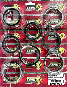 KIT DE BUJES, BALEROS Y RETENES PUENTE SUSPENSION DELANTERA VW COMBI (12 pzas.) (KVW-COMBI)