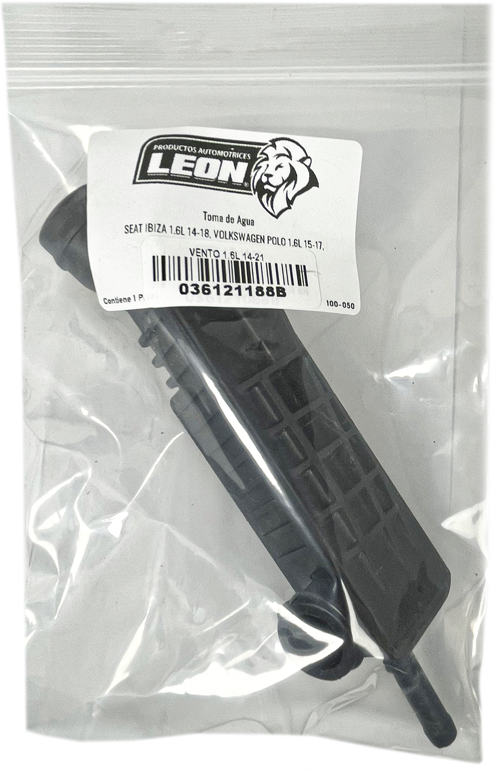 TUBO CALEFACCION SEAT IBIZA 1.6L 14-18, TOLEDO 1.6L 15-18 VW POLO 1.6L 15-17, VENTO 1.6L 14-21 (036121088B, TRV2021, 100-050) IMPORTACION LEÓN