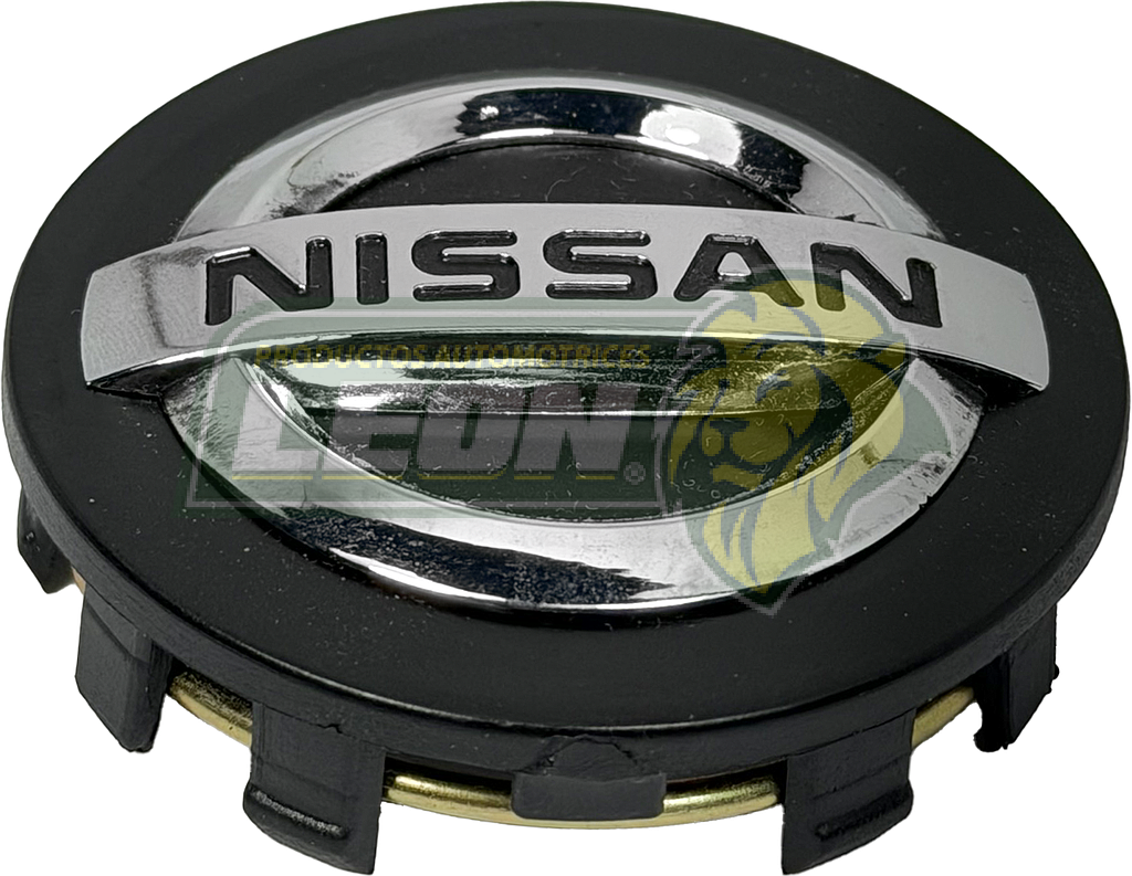 TAPONES DE RIN CENTRO Ø: 54 mm NISSAN VERSA, TIIDA, SENTRA 00-12, MICRA, MAXIMA, ALTIMA, MURANO, ROGUE, QUEST, 370Z (NEGRO-CROMO) (JGO. c/4 pz.)