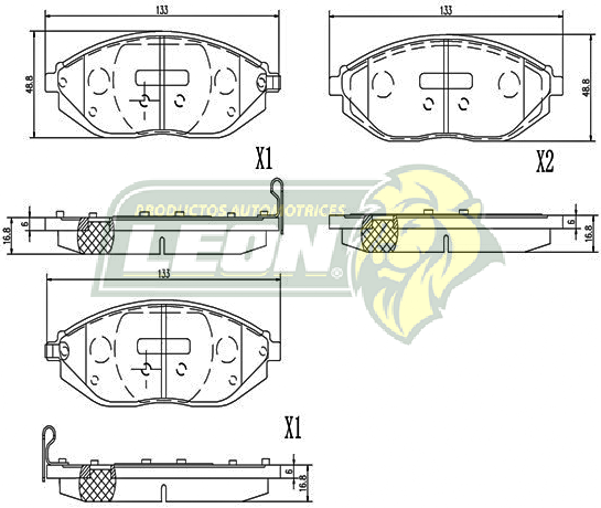 BALATA F.D. G.M. SPARK 4C 1.2L 11-16, BEAT 4C 1.2L 2018, 4C 1.8L 18-21 R.D.