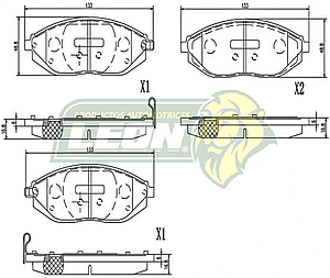 BALATA F.D. G.M. SPARK 4C 1.2L 11-16, BEAT 4C 1.2L 2018, 4C 1.8L 18-21 R.D.