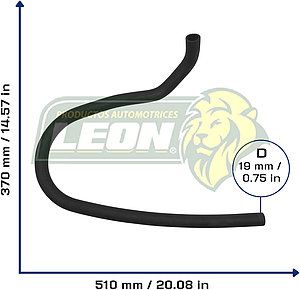 MANGUERA REFRIGERACION MOTOR A TUBO G.M. C2500 7.4L 2000 (15708624) Ø 17mm, L: 300x440 mm, LONGITUD: 950