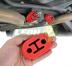 SOPORTE ESCAPE NISSAN TSURU I, II TRASERA GRUESA OVALADA “GALLETA” (6550) NARANJA