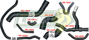 MANGUERAS MOLDEADAS DE ENFRIAMIENTO G.M. CHEVY 1.6L 97-13 C-A/C (KIT c/9 pzas.) LEÓN