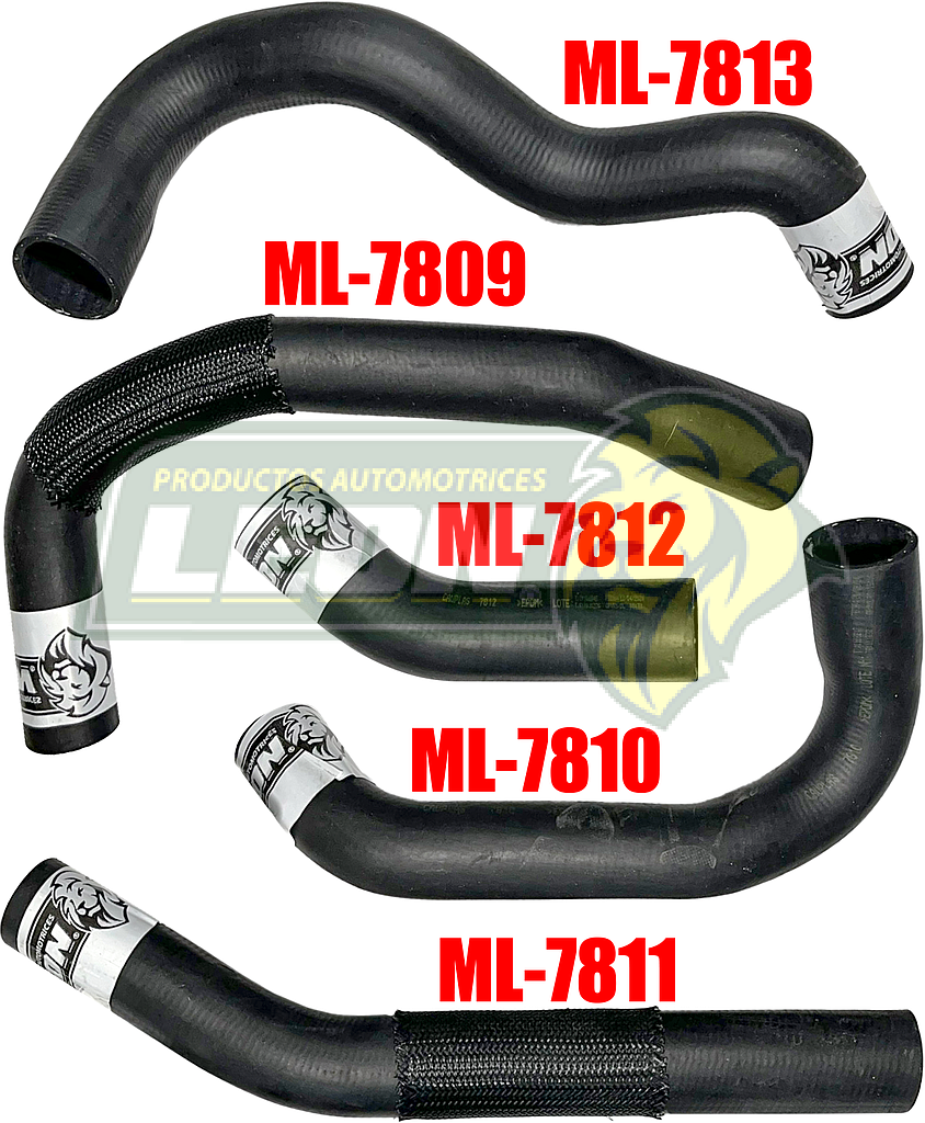 MANGUERAS MOLDEADAS DE ENFRIAMIENTO TOYOTA HIACE 2.7L 06-09 (KIT c/5 pzas.) LEÓN