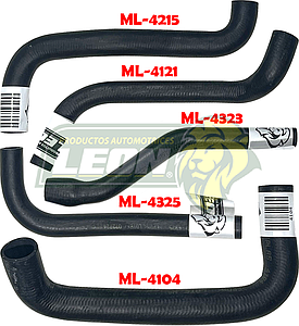 MANGUERAS MOLDEADAS DE ENFRIAMIENTO VW POINTER 1.8L 98-10 (KIT c/5 pzas.) LEÓN