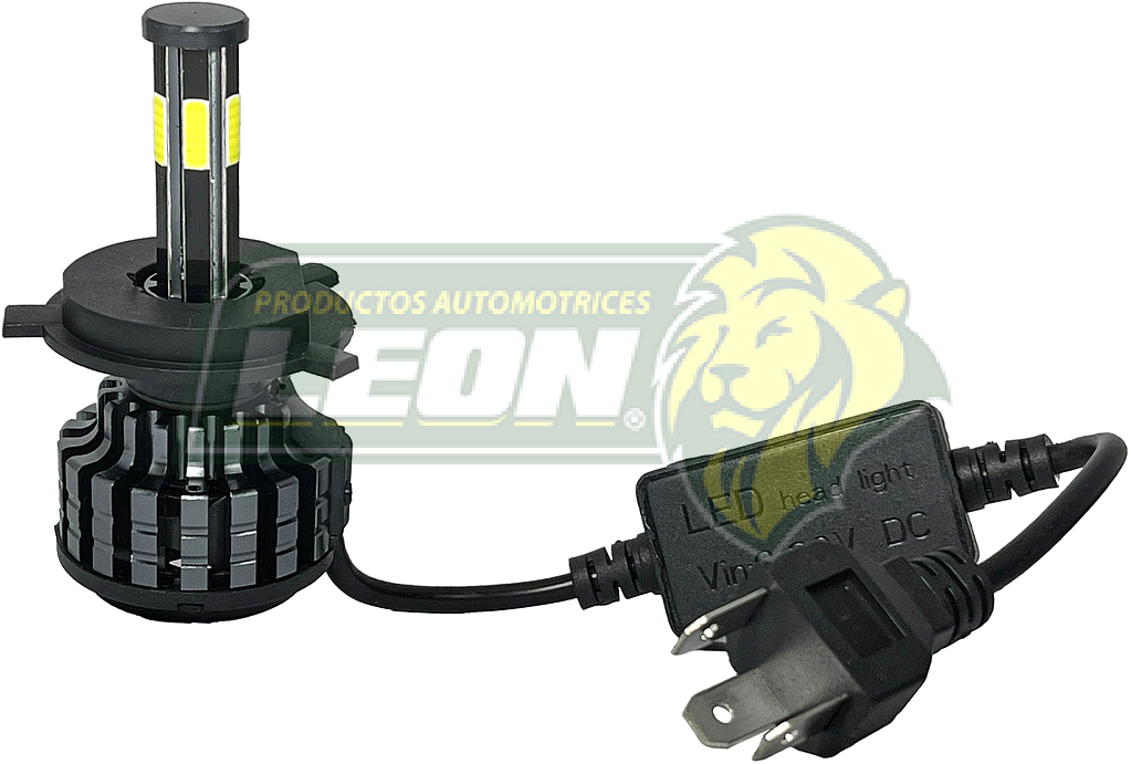 FOCO LED H4 ALTA Y BAJA SISTEMA COMPLETO 6 CARAS 30,000 Lx (JGO. c/2 pz.) TUNIX