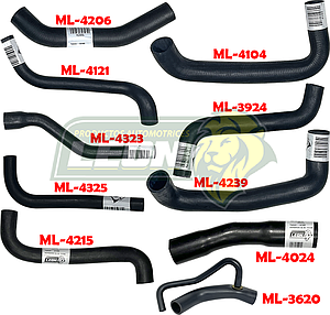 MANGUERAS MOLDEADAS DE ENFRIAMIENTO VW POINTER 1.8L 98-10 (KIT c/10 pzas.) LEÓN	