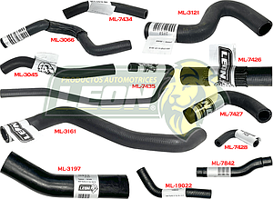 MANGUERAS MOLDEADAS DE ENFRIAMIENTO NISSAN TSURU III 1.6L 93-17 (KIT c/12 pzas.) LEÓN