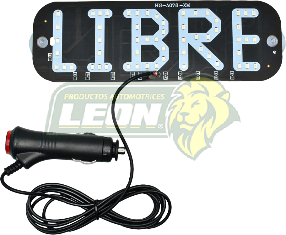 BANDERA LETRERO TAXI 45 LED ROJO C/CHUPON