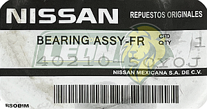 BALERO DOBLE NISSAN TSURU III 92-04, SENTRA 96-00, TSUBAME 92-04, TOYOTA CAMRY 83-91, COROLA 84-87, HIGHLANDER 01-03 R.D. (107B1100, 574795A, 40210-50NSN)