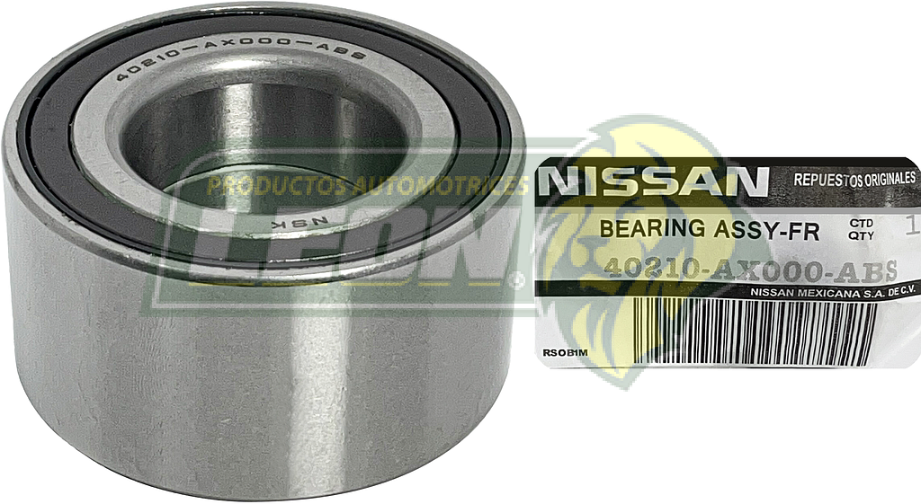 BALERO DOBLE NISSAN VERSA I 12-19 1.6L 4C, VERSA II 20-25 1.6L 4C, MARCH 12-25 1.6L 4C, NOTE 14-16, RAM 700 15-20, RENAULT MEGAME II 04-09, SANDERO 10-19, SCALA 10-13, FIAT BRAVO 2009, ALBEA 09-11 R.D. 37x72x37mm (40210-AXNSN-ABS)