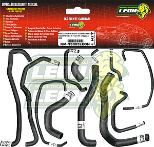 MANGUERAS MOLDEADAS DE ENFRIAMIENTO NISSAN NP300 2.5L 16-24 (KIT c/12 pzas.) LEÓN