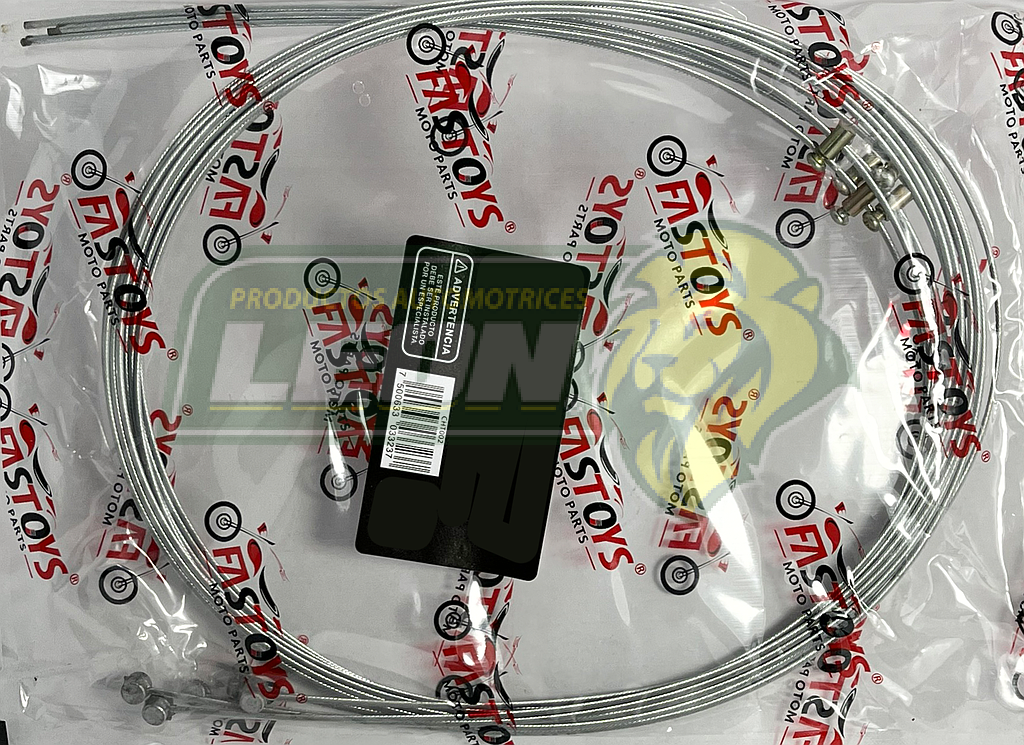CHICOTE ACELERADOR/CLUTCH MOTOCICLETA UNIVERSAL CON AHORCADOR 2 mts., GR:2 mm