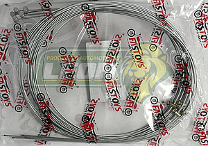 CHICOTE ACELERADOR/CLUTCH MOTOCICLETA UNIVERSAL CON AHORCADOR 4 mts., GR:2 mm