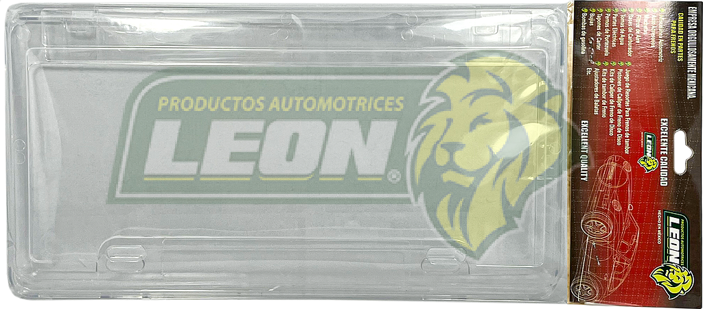 PORTAPLACAS DE POLIESTIRENO CLARIFICADO TRANSPARENTE CRISTAL, CON MEDIDA P/NUEVA REFORMA (30x15cm. JGO. c/2 pzas.)