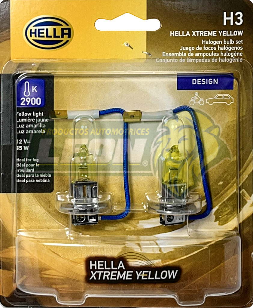 FOCO H3 12V 55W YELLOW LIGHT +50% LUZ