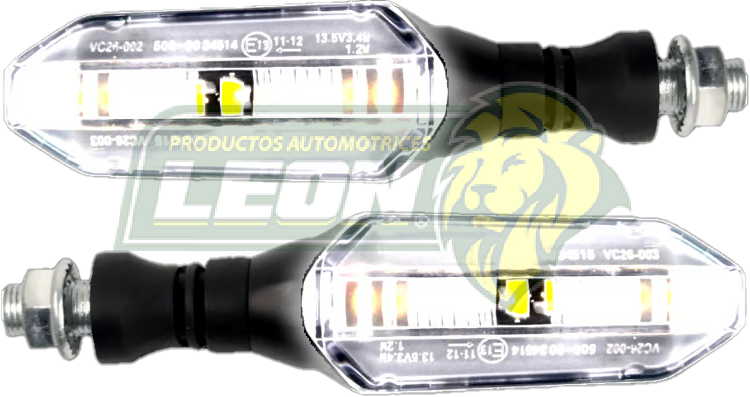 LAMPARA DIRECCIONAL PARA MOTO C/LUZ BLANCA 12V (JGO. c/2 pzas.)