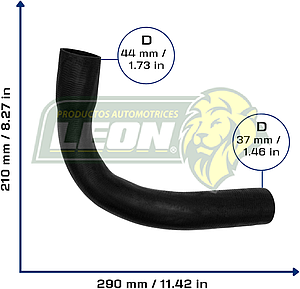MANGUERA RAD. INF. JEEP CHEROKEE L4 2.5L 99-00, COMANCHE L4 2.5L 90-92 (1937429, 2910349, 8953000012, H0060817) Ø: 37x44 mm, L: 110x300 mm, LONGITUD: 470 mm