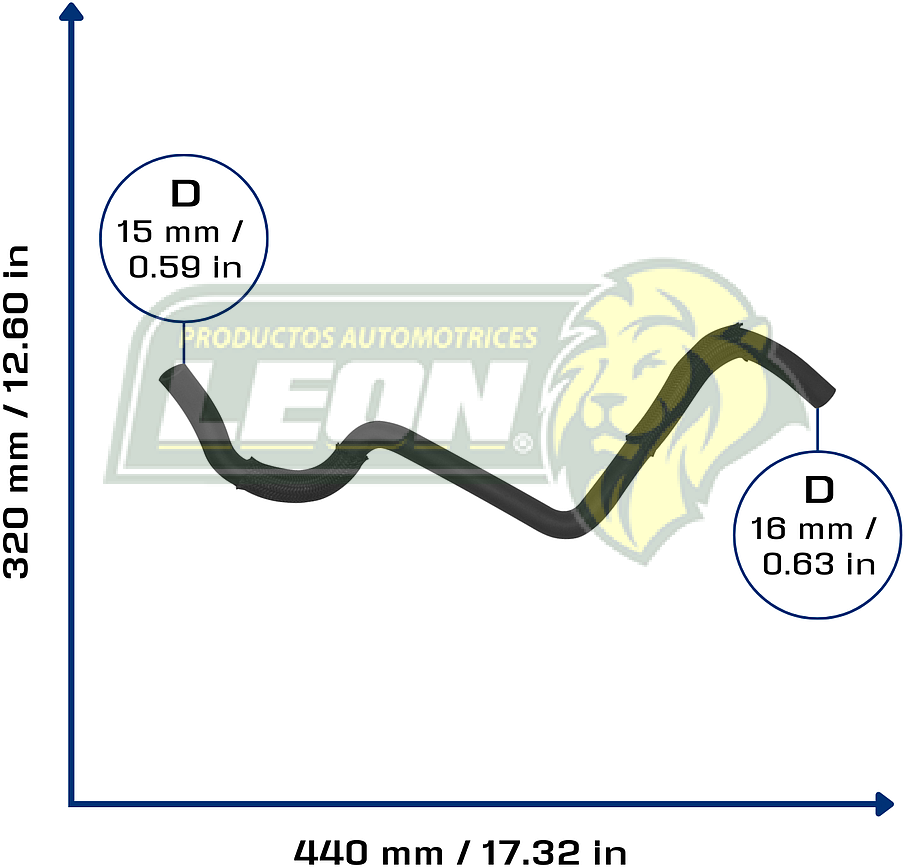 MANGUERA REFRIGERACION PIPETA INFERIOR DEPOSITO VW BEETLE 1.9L 04-06, GOLF A4 1.9L 04-06, JETTA A4 1.9L 04-06 (1J0122109CD)