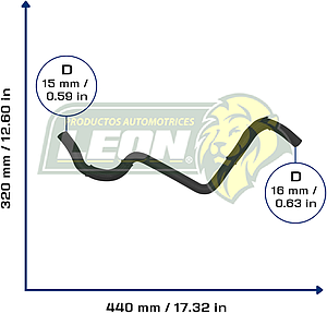MANGUERA REFRIGERACION PIPETA INFERIOR DEPOSITO VW BEETLE 1.9L 04-06, GOLF A4 1.9L 04-06, JETTA A4 1.9L 04-06 (1J0122109CD)