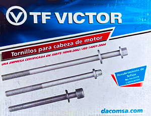 TORNILLO CABEZA MOTOR NISSAN 1.6L GA16DNE DOHC TSURU III, SENTRA 97-06 ($ x pza.) 10x1.50 mm, LGO. 97.01 mm, LL. ALLEN. 10 mm