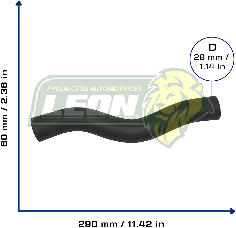 MANGUERA RAD. SUP. HONDA CIVIC 1.3L 06-11, ACURA ILX 13-15 (19501R1AA01,  19501RNAA01, 215013SG0A) Ø: 29 mm, L: 50x300 mm, LONGITUD: 300 mm