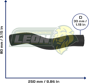 MANGUERA RAD. SUP. HONDA CIVIC L4 1.6L Ø: 31 mm, L: 50x300 mm, LONGITUD: 260 mm