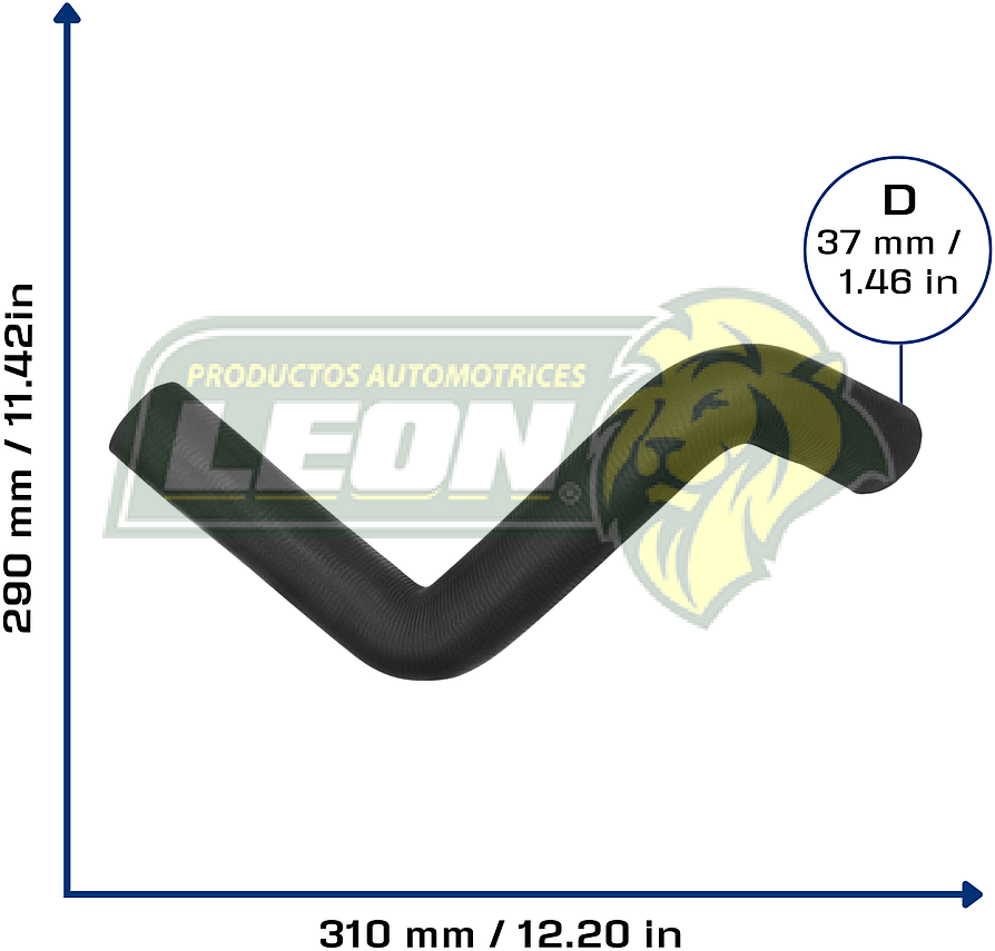 MANGUERA RAD. SUP. FORD EXPLORER 4.0L 06-10, MERCURY MOUNTAINEER 4.0L 06-10 Ø: 37 mm, L: 290x310 mm, LONGITUD: 470 mm