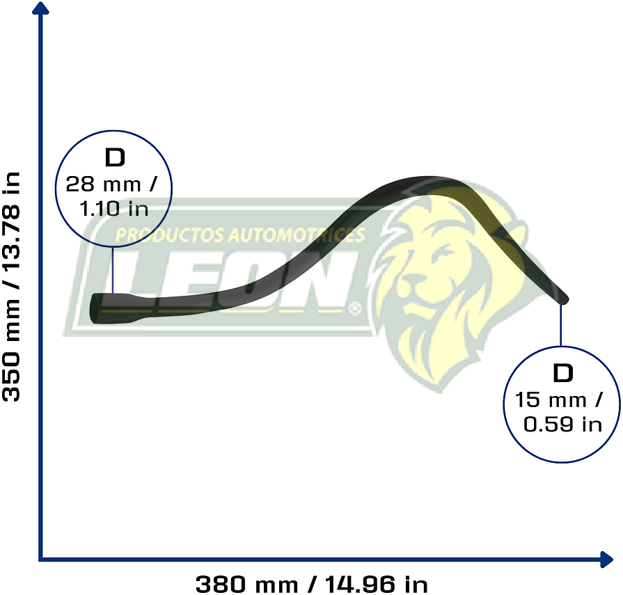 MANGUERA CALEFACCION FORD RANGER 4.0L 98-01 (9540030) Ø: 15x28 mm, L: 350x380 mm