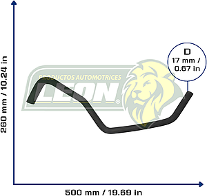 MANGUERA CALEFACCION FORD FOCUS L4 2.0L 05-13 (5S4518K579AB) Ø: 17 mm, L: 200x550 mm, LONGITUD: 740 mm