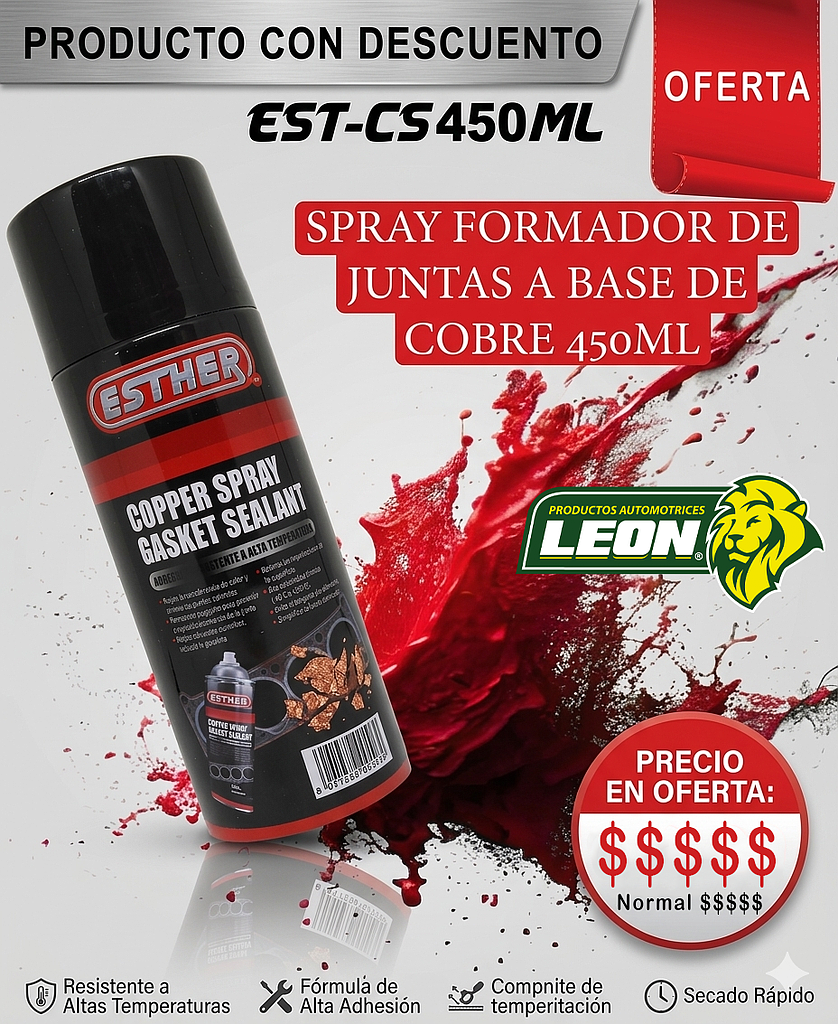 SELLADOR FORMADOR DE JUNTAS COBRIZADO SPRAY 450 ml.