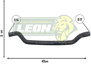 MANGUERA ENTRADA CALEFACCION G.M. GROOVE L4 1.5L 24-25 (23595236) Ø: 14x17 mm, L: 50x430 mm