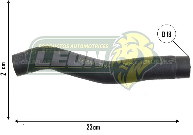 MANGUERA RAD. INF. G.M. ONIX L3 1.0L 21-24 (BOMBA AGUA) (26213963) Ø: 18 mm, L: 20x230 mm