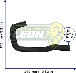 MANGUERA PASO NISSAN D21 V5 3.0L 90-95, PATHFINDER V6 3.0L 90-95 Ø: 19 mm, L: 150x300 mm