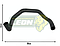 MANGUERA RAD. INF. FORD IKON L4 1.6L 01-07 Ø: 33 mm, L: 250x360 mm, LONGITUD: 980 mm