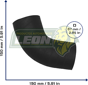 MANGUERA RAD. INF. HD DINA D631 79-86 Ø: 55 mm, L: 150x110 mm, LONGITUD: 300 mm