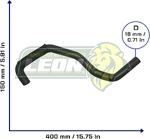 MANGUERA CALEFACCION ENTRADA G.M. OPTRA L4 1.8L 06-07 (96475078) Ø: 18 mm, L: 150x400 mm, LONGITUD: 620 mm