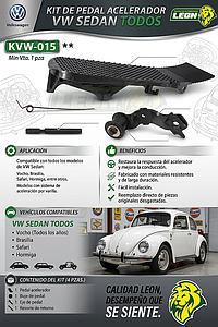 KIT DE PEDAL ACELERADOR VW SEDAN TODOS (4 pzas.)