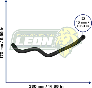 MANGUERA CALEFACCION HONDA CRV L4 2.0L 97-01 (VALVULA A MULTIPLE) (79721S10K01) Ø: 15 mm, L: 150x420 mm, LONGITUD: 540 mm