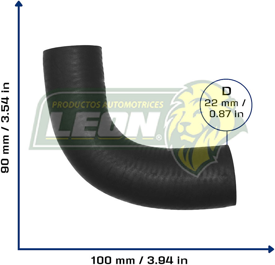 MANGUERA RAD. SUP. HONDA FIT L4 1.5L 07-08 (TOMA DE LLENADO) (19508PWA000) Ø: 23 mm, L: 100x100 mm, LONGITUD: 150 mm