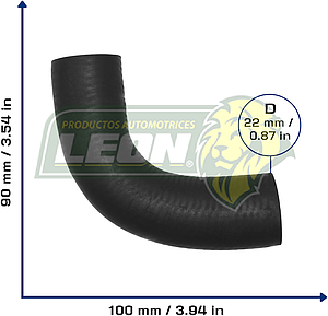 MANGUERA RAD. SUP. HONDA FIT L4 1.5L 07-08 (TOMA DE LLENADO) (19508PWA000) Ø: 23 mm, L: 100x100 mm, LONGITUD: 150 mm